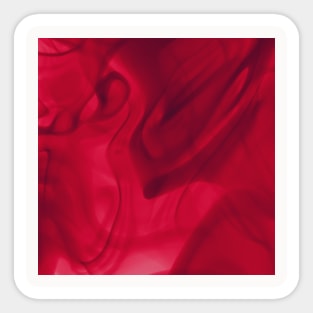 Deep Red Abstract Fluid Sticker